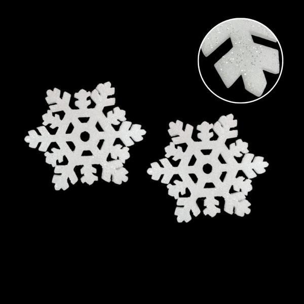 Copo De Nieve Con Brillantina x2