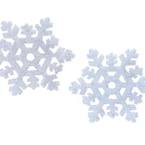 Copo De Nieve Con Brillantina x2