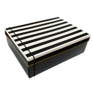Caja Para Regalo Blanco - Negro
